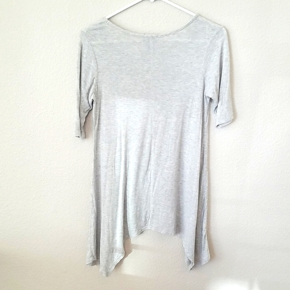 3 for $15 Short Sleeve Grey Boho Tunic - Picture 2 of 2